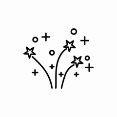 Outline fireworks icon.Fireworks vector illustration. Symbol for web and mobile