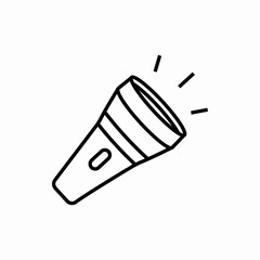 Outline flashlight icon.Flashlight vector illustration. Symbol for web and mobile