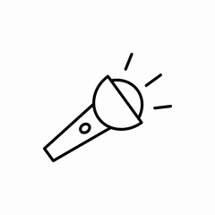 Outline flashlight icon.Flashlight vector illustration. Symbol for web and mobile