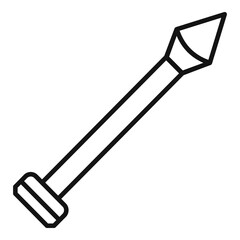 Body piercing icon. Outline body piercing vector icon for web design isolated on white background