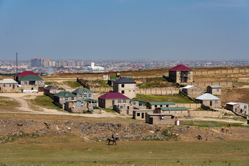 Fototapeta na wymiar Small village near Baku, Azerbaijan.