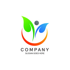 Body health and nature logo vector