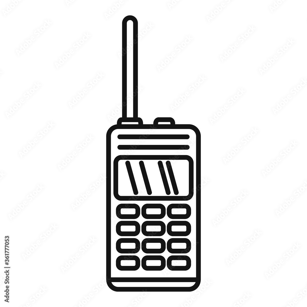 Poster walkie talkie icon. outline walkie talkie vector icon for web design isolated on white background