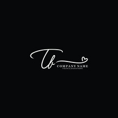 Fototapeta premium TB initials signature logo. Handwriting logo vector templates. Hand drawn Calligraphy lettering Vector illustration. 