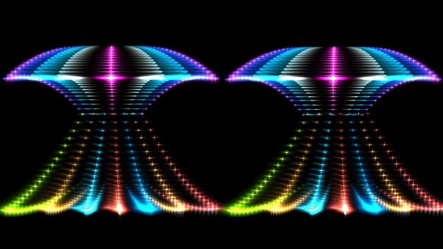 cgi Twin geometric light show