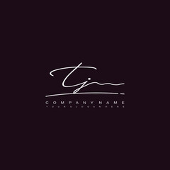 TJ initials signature logo. Handwriting logo vector templates. Hand drawn Calligraphy lettering Vector illustration.
