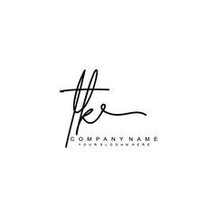 TK initials signature logo. Handwriting logo vector templates. Hand drawn Calligraphy lettering Vector illustration.
