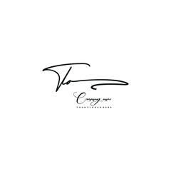 TO initials signature logo. Handwriting logo vector templates. Hand drawn Calligraphy lettering Vector illustration.
