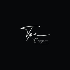 TP initials signature logo. Handwriting logo vector templates. Hand drawn Calligraphy lettering Vector illustration.
