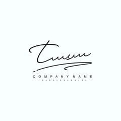 TS initials signature logo. Handwriting logo vector templates. Hand drawn Calligraphy lettering Vector illustration.
