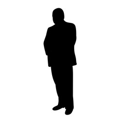 Obraz premium vector, isolated, men stand, black silhouette, friends