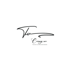 TV initials signature logo. Handwriting logo vector templates. Hand drawn Calligraphy lettering Vector illustration.
