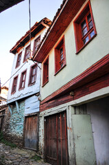 Bursa, Turkey - 25 June 2011: 700 years old Ottoman village with old houses, at the foot of Mount Uludag. Cumalikizik, Bursa.