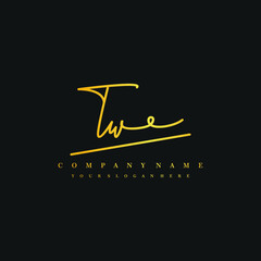 TW initials signature logo. Handwriting logo vector templates. Hand drawn Calligraphy lettering Vector illustration.
