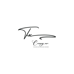 TX initials signature logo. Handwriting logo vector templates. Hand drawn Calligraphy lettering Vector illustration.
