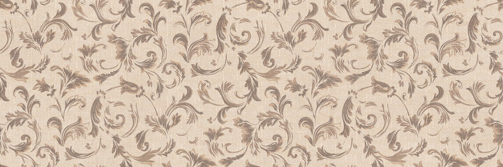 Seamless pattern with leaves. Floral pattern for wallpaper or fabric. Canvas background.