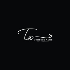 TX initials signature logo. Handwriting logo vector templates. Hand drawn Calligraphy lettering Vector illustration.
