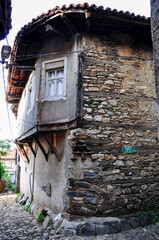 Bursa, Turkey - 25 June 2011: 700 years old Ottoman village with old houses, at the foot of Mount Uludag. Cumalikizik, Bursa.