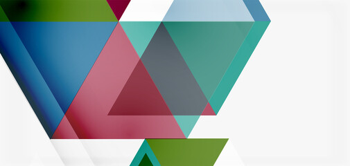 Geometric abstract background, mosaic triangle and hexagon shapes. Trendy abstract layout template for business or technology presentation, internet poster or web brochure cover, wallpaper