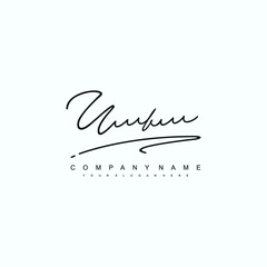 UB initials signature logo. Handwriting logo vector templates. Hand drawn Calligraphy lettering Vector illustration.
