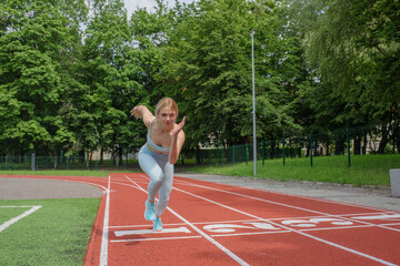 A young girl is running