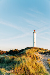 Lyngvig Fyr bei Hvide Sande - Leuchtturm an Nordsee 
