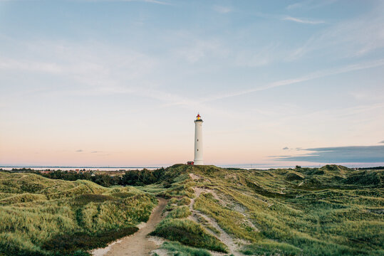 Lyngvig Fyr bei Hvide Sande - Leuchtturm an Nordsee 