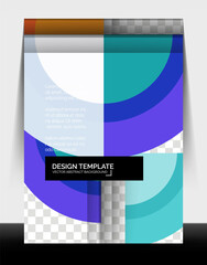 Circle design a4 flyer print template, annual report design