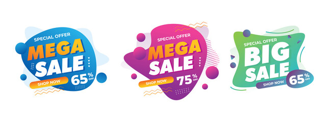 super sale banner template design, Big deal special offer end of season  vector illustration. for offline online shop promotion discount sign