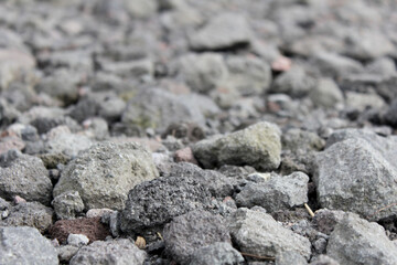 Many pieces of natural grey stone