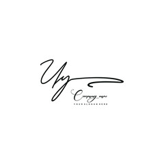 UY initials signature logo. Handwriting logo vector templates. Hand drawn Calligraphy lettering Vector illustration.
