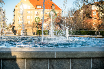 Fountain in the Garden Society of Linköping, Sweden