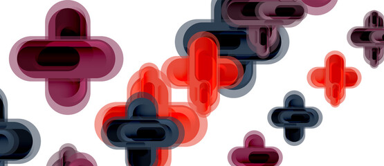 Modern vector glass cross shape abstract technology background for cover, placard, poster, banner or flyer