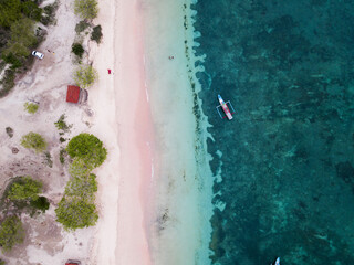 Drone shot - Lembongan, Klungkung, Lombok, Indonesien, Pink Beach