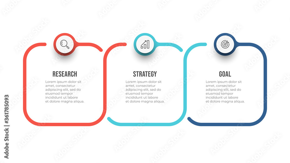 Poster vector infographic template. business concept with icon and 3 options or steps. can be used for work