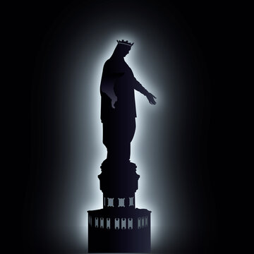 Lyon Basilique Notre Dame de Fourvière Statue Illustration