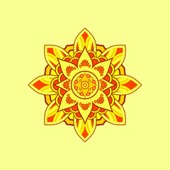 Background template with mandala pattern design