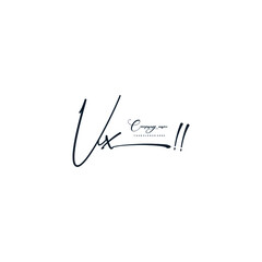 VX initials signature logo. Handwriting logo vector templates. Hand drawn Calligraphy lettering Vector illustration.
