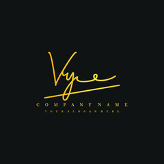 VY initials signature logo. Handwriting logo vector templates. Hand drawn Calligraphy lettering Vector illustration.
