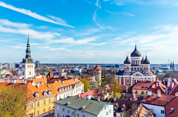 Naklejka na ściany i meble The downtown of Tallinn, Estonia