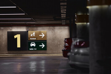 View of underground commercial parking