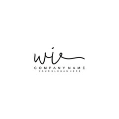 WI initials signature logo. Handwriting logo vector templates. Hand drawn Calligraphy lettering Vector illustration.
