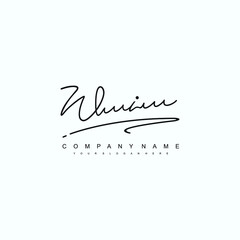 WI initials signature logo. Handwriting logo vector templates. Hand drawn Calligraphy lettering Vector illustration.
