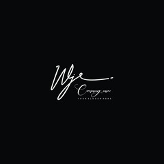 WJ initials signature logo. Handwriting logo vector templates. Hand drawn Calligraphy lettering Vector illustration.
