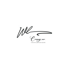 WL initials signature logo. Handwriting logo vector templates. Hand drawn Calligraphy lettering Vector illustration.
