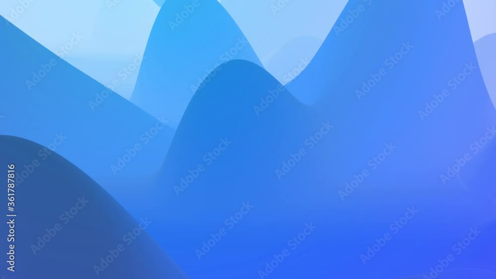 Aufkleber 4k abstract looped fantastic background with waves. liquid blue gradient of paint with internal glow