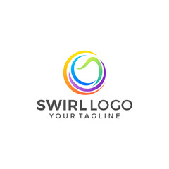 Abstract Circle Swirl Logo Template Illustration Design