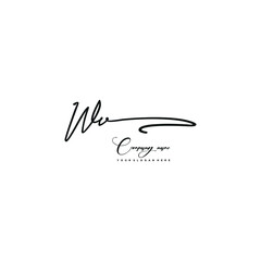 WV initials signature logo. Handwriting logo vector templates. Hand drawn Calligraphy lettering Vector illustration.
