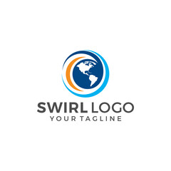Fototapeta premium Abstract Circle Swirl Logo Template Illustration Design