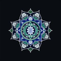 Background template with mandala pattern design